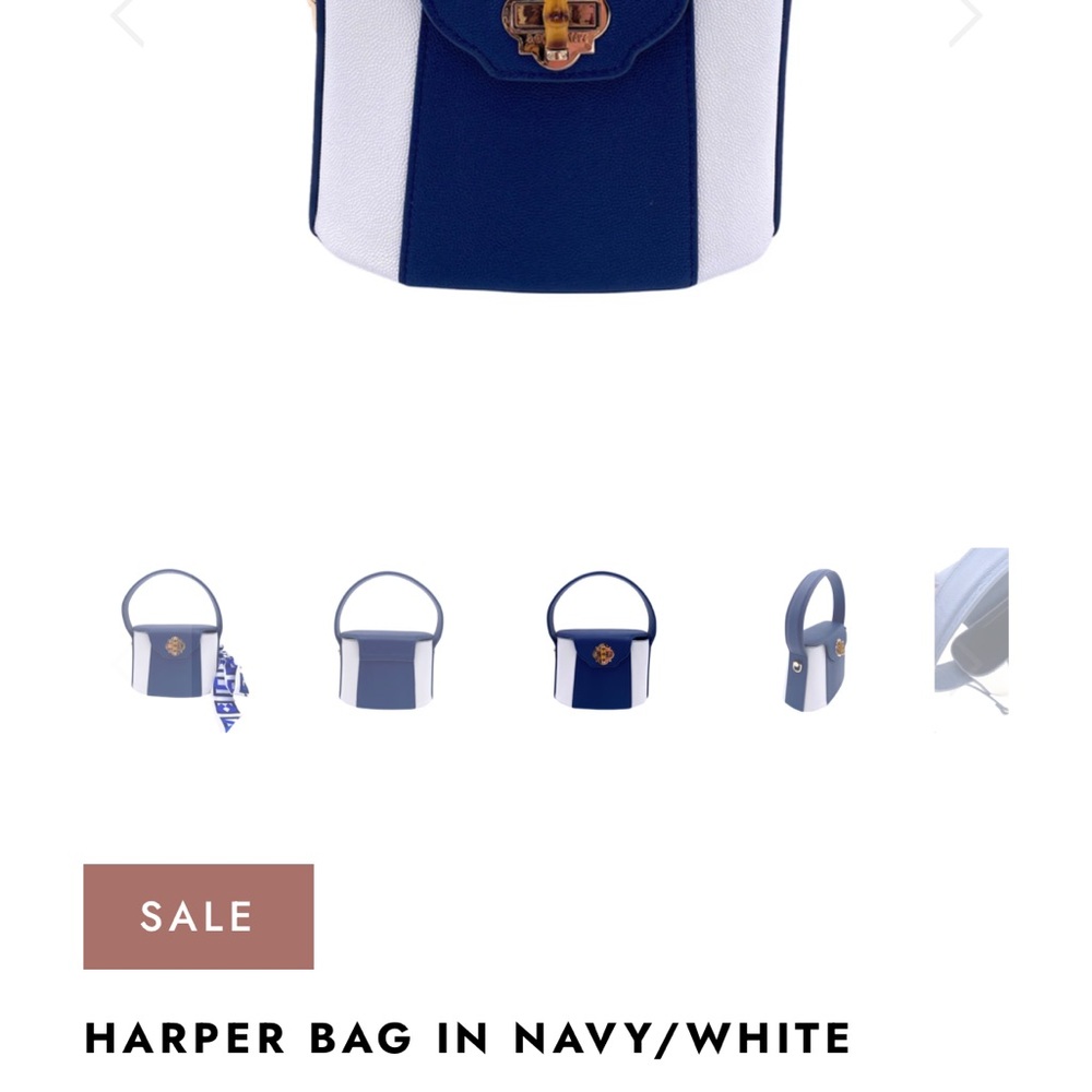 Darling Two-Tone Crossbody Bag in Navy and White